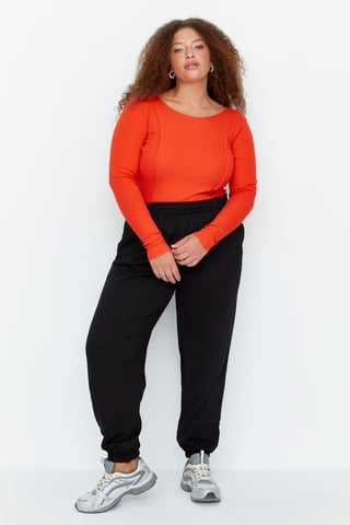 Trendyol Women's High Waist Looser Joggers Plus Size Sweatpants