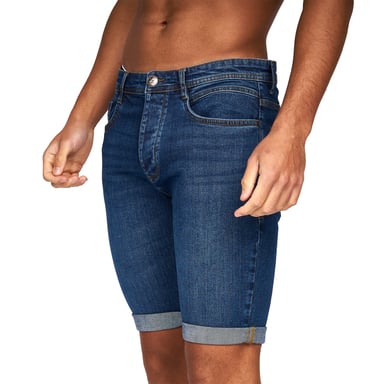 Crosshatch Mens Tadcaster Denim Shorts (Mid Wash)