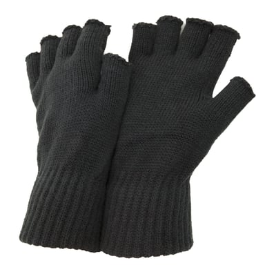 FLOSO Mens Fingerless Winter Gloves (Charcoal)