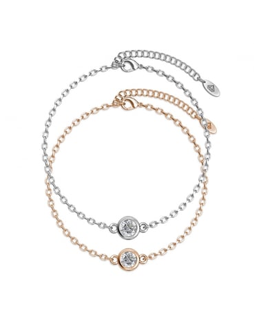 Pulseras con piedras de nacimiento: plata, oro rosa y cristal