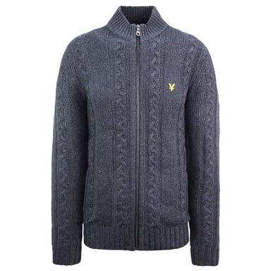 Jersey azul marino de punto trenzado para hombre Lyle & Scott