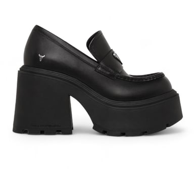 Zapatos de Plataforma de Cuero Negro Windsor Smith - Spolied