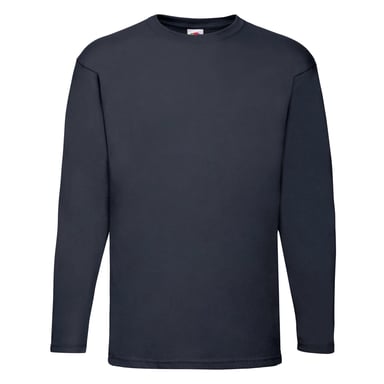 Fruit of the Loom Mens Valueweight Long-Sleeved T-Shirt (Deep Navy)