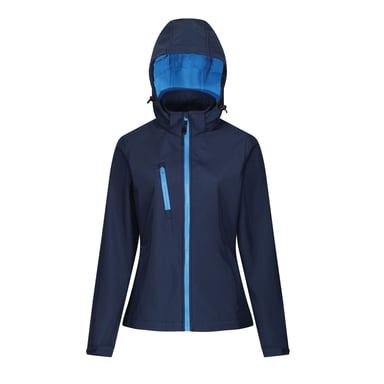 Regatta Womens/Ladies Venturer 3 Layer Membrane Soft Shell Jacket (Navy/French Blue)