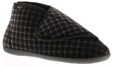 Dr Keller Mens Slippers Boots Gerry Touch Fastening black