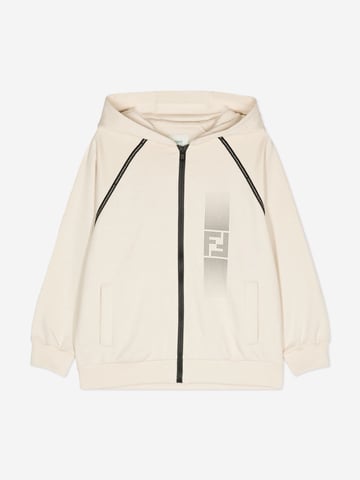 Fendi Boys Logo Zip Up Top in Beige