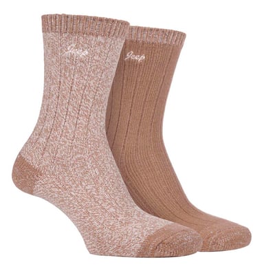 Jeep - Pack de 2 calcetines de mujer supersuaves para botas de montaña