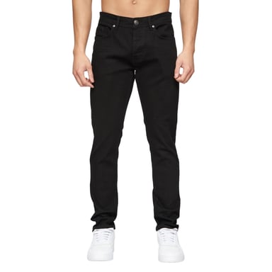 Crosshatch Mens Buraca Denim Slim Jeans (Black)