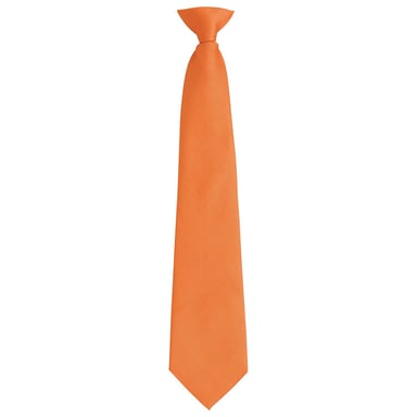 Premier Unisex Adult Colours Fashion Plain Clip-On Tie (Orange)