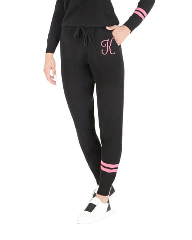 Pantalon De Survetement En Cachemire Crown Of Edinburgh Morningside Black K