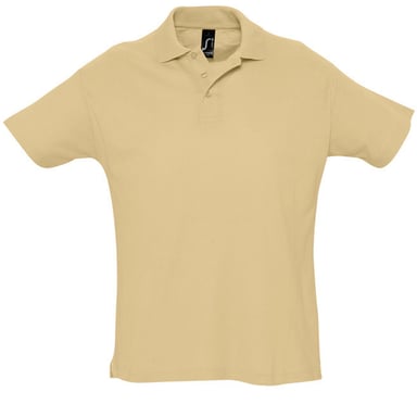 SOLS Mens Summer II Pique Short Sleeve Polo Shirt (Sand)