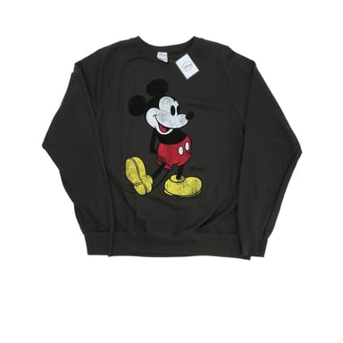 Disney Mens Mickey Mouse Classic Kick Sweatshirt (Light Graphite)