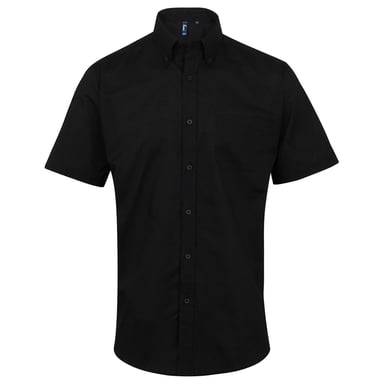 Premier Mens Signature Short-Sleeved Shirt (Black)