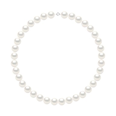 Necklace - Row of Real Cultured Freshwater Pearls Round 12-13 mm