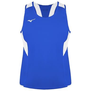 Camiseta de tirantes Mizuno Team Authentic Azul/Blanca para niños