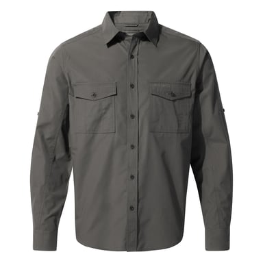 Craghoppers Mens Expert Kiwi Long-Sleeved Shirt (Carbon Grey)