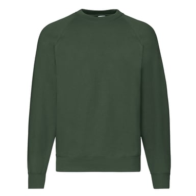 Fruit Of The Loom Mens Classic 80/20 Raglan Sweatshirt (Bottle Green)