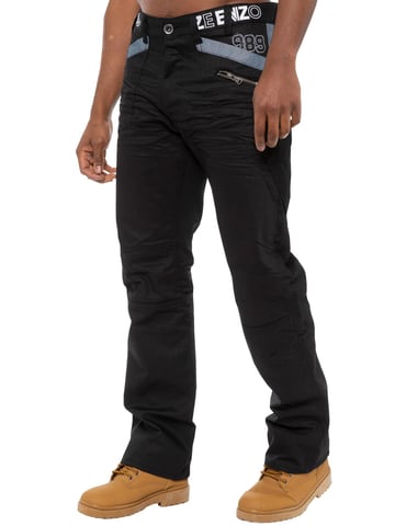 Enzo | Jeans de mezclilla negros con recubrimiento para hombre