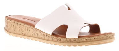 Hush Puppies Womens Sandals Low Wedge Eloise Leather Slip On white