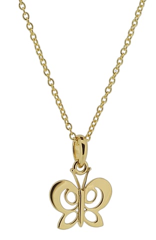 Orphelia 'Butterfly' Women's 925 Sterling Silver Chain with Pendant - Gold ZH-7074/1