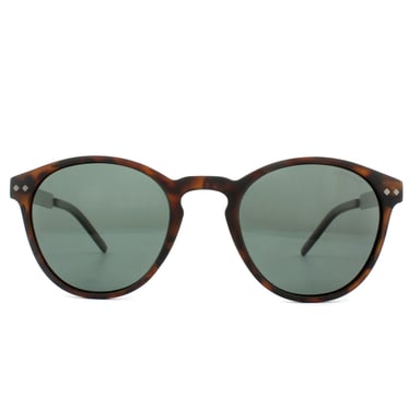 Gafas de sol polarizadas Polaroid redondas unisex verde habana mate