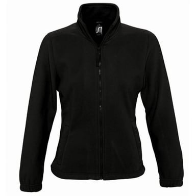 SOLS Womens/Ladies North Full Zip Fleece Jacket (Black)