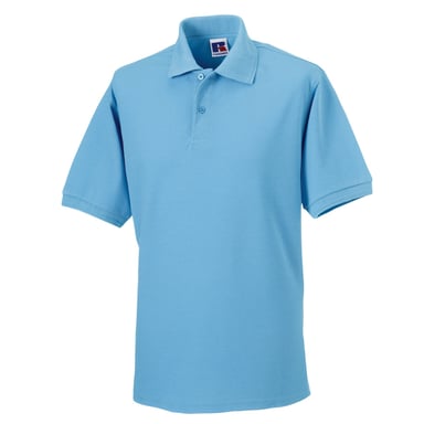 Russell Mens Polycotton Pique Hardwearing Polo Shirt (Sky Blue)