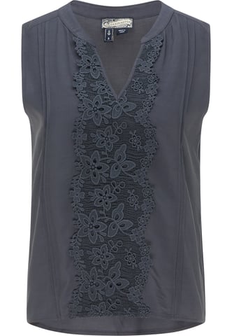 Dreimaster Top women grey blue