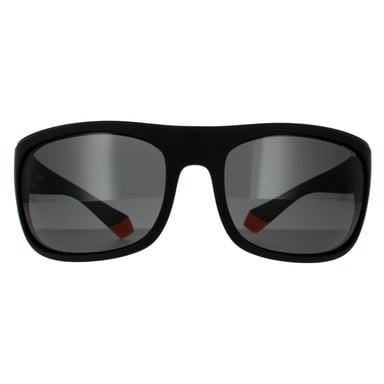 Gafas de sol polarizadas Polaroid Wrap para hombres en negro, naranja y gris