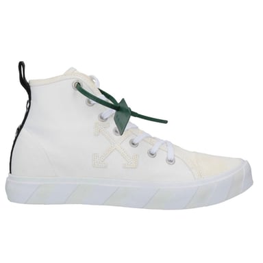 Zapatillas deportivas blancas de lona vulcanizada con caña media de Off-White