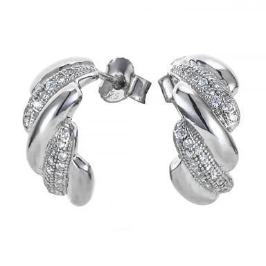 Orphelia 'Sabrina' Women's 925 Sterling Silver Stud Earrings - Silver ZO-7348