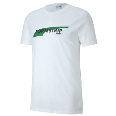 Puma Club Mens Tee Logotipo gráfico Camiseta informal Top White Top 597335 02