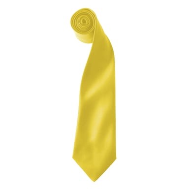 Premier Colours Mens Satin Clip Tie (Pack of 2) (Sunflower)