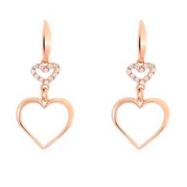 Orphelia 'Alfina' Women's 925 Sterling Silver Drop Earrings - Rose ZO-7383