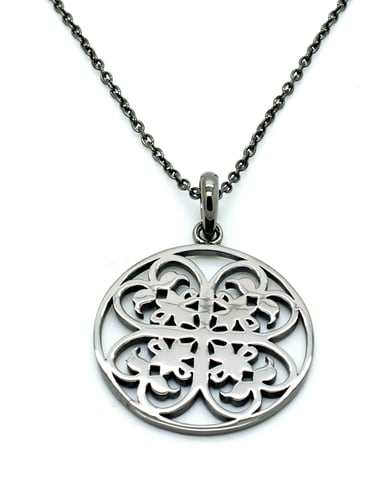 Orphelia Women's 925 Sterling Silver Chain with Pendant - Black ZH-6036/3