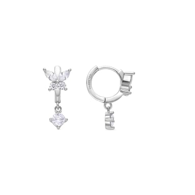 Pendientes Luxenter Rakga,de Circonita Brillante,acabados en rodio