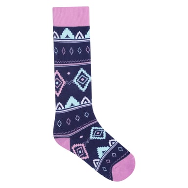 Dare 2B Childrens/Kids Fair Isle Seamless Ski Socks (Orchid/Moonlight Denim)