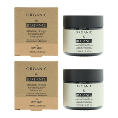 Organic & Botanic Mandarin Orange Enhancing Day Moisturiser 60ml X 2