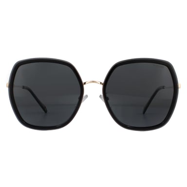Gafas de sol polarizadas Polaroid Square para mujer en gris y dorado
