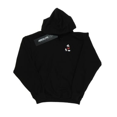 Disney Mens Mickey Mouse Kickin Retro Chest Hoodie (Black)
