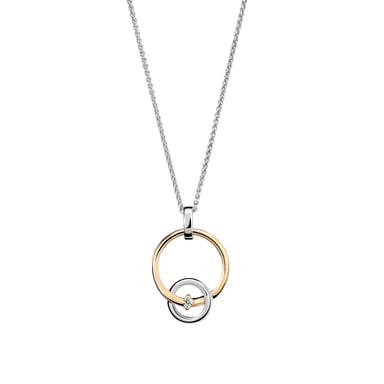 Orphelia 'Antoine' Women's 925 Sterling Silver Chain with Pendant - Silver/Gold ZH-7503/1