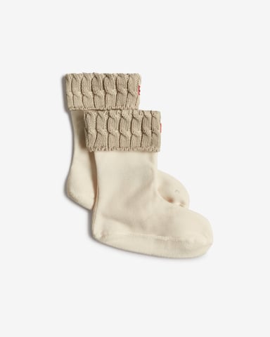 Hunter Unisex Recycled 6 Stitch Cable Short Boot Sock