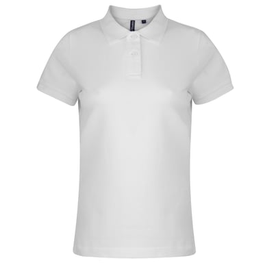 Asquith & Fox Womens/Ladies Plain Short Sleeve Polo Shirt (White)