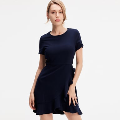 Short skater dress with frills