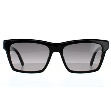 Saint Laurent Rectangle Unisex Shiny Black Grey Gradient Sunglasses
