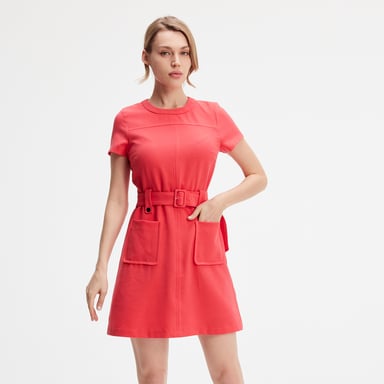Patch pockets short dress