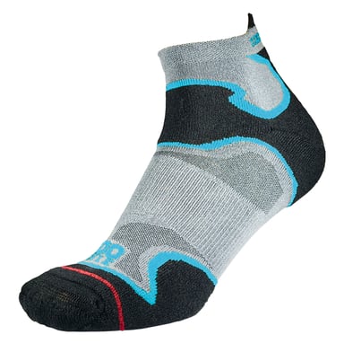 1000 Mile - Calcetines acolchados antiampollas Fusion Ankle Repreve para hombre - Plata / Kingfisher