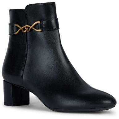 Geox D Pheby Leather Women's Black Boots