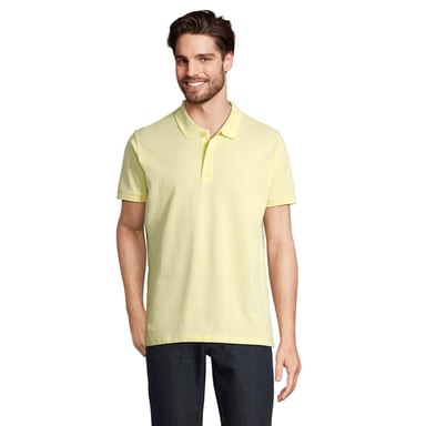 SOLS Mens Planet Polo Shirt (Light Yellow)