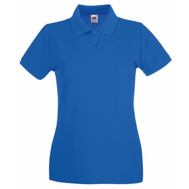 Fruit Of The Loom Ladies Lady-Fit Premium Short Sleeve Polo Shirt (Royal)